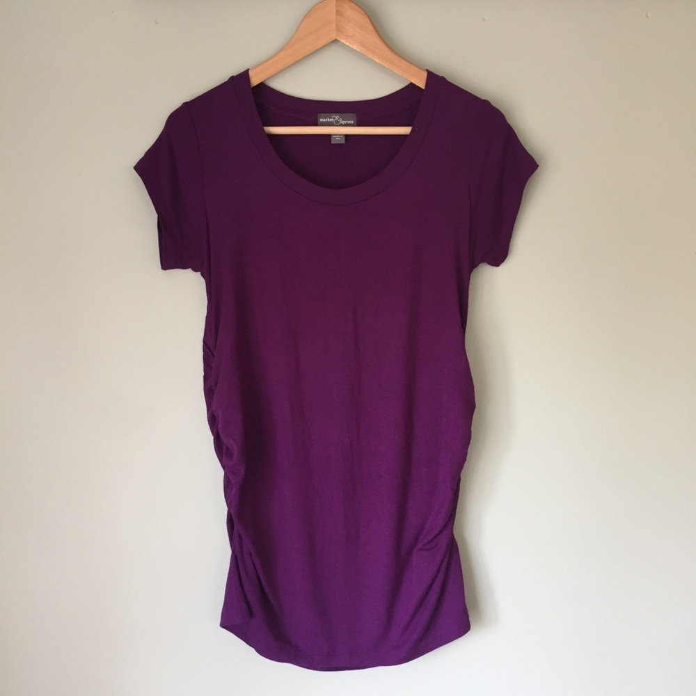 Market & Spruce Maternity Purple T-Shirt
